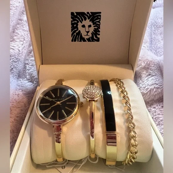 👑Anne Klein Gold-Tone Watch & Bracelet Set – New in Box with tags - Picture 6 of 9